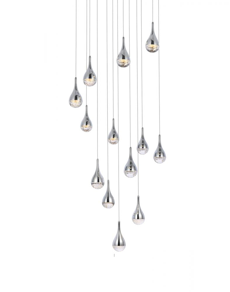 Elegant Lighting AMHERST 3813D30C Chandelier Modern - Chrome