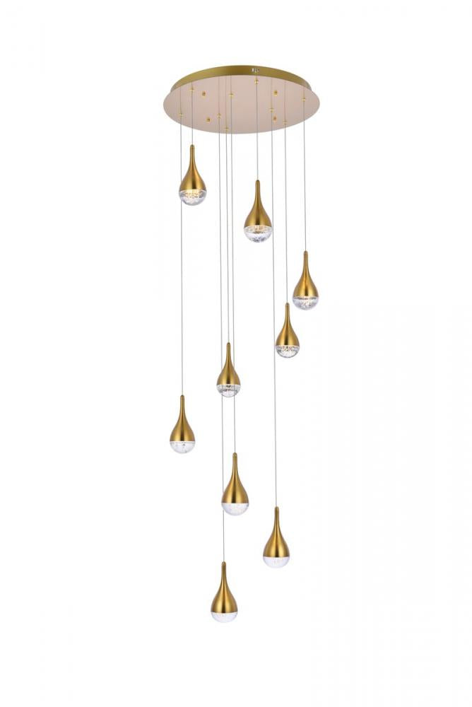 Elegant Lighting AMHERST 3809D24SG Chandelier Modern - Satin Gold