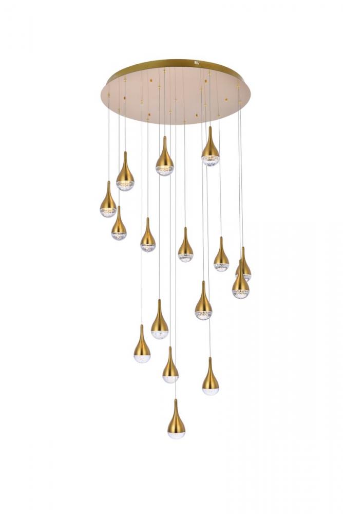 Elegant Lighting AMHERST 3816D36SG Chandelier Modern - Satin Gold